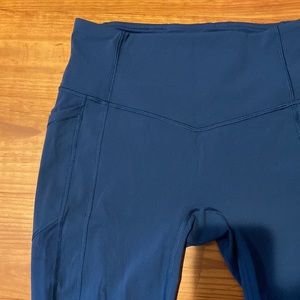 Lululemon all the right places crop legging with pockets size 8 Melanite